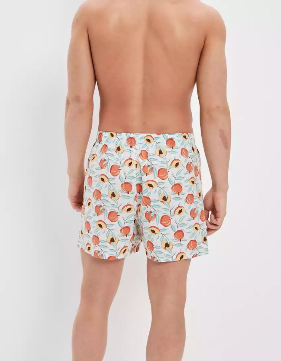 Shorts De Bain American Eagle AEO Peach Tree Stretch Blanche Homme | ERE-06379061